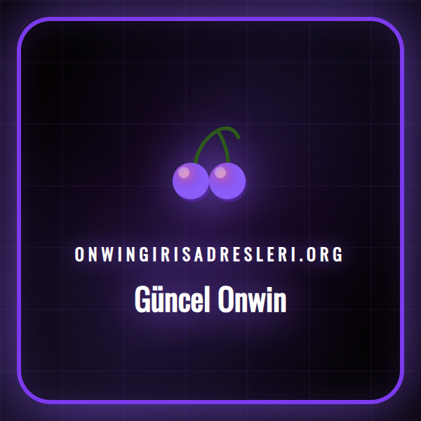 Onwin platformunun güncel giriş adresini gösteren bir ekran görüntüsü ve platformun logosu.