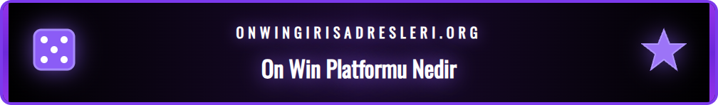 On Win platformunun ne olduğu ve nasıl çalıştığını anlatan bilgilendirici bir infografik görseli.