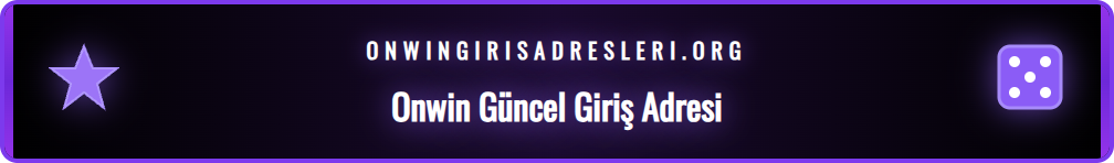 Onwin güncel giriş adresini bir mobil cihaz ekranında gösteren görsel.