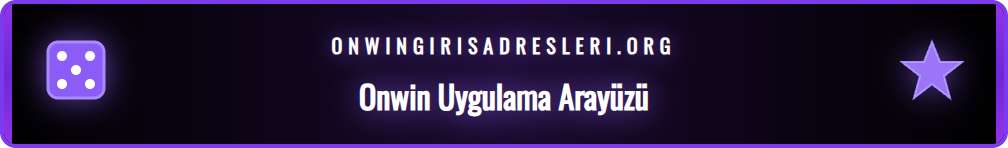 Onwin mobil uygulamasının kullanıcı dostu arayüzünü ve menü seçeneklerini yakından gösteren bir ekran görüntüsü.