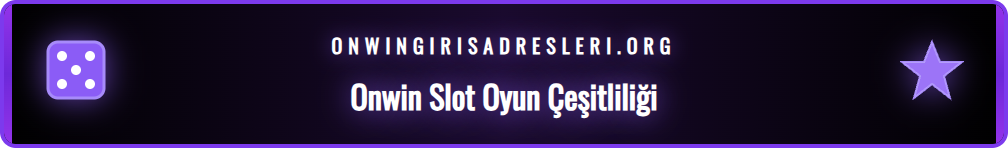 Farklı temalara sahip Onwin video slot oyunları koleksiyonu.