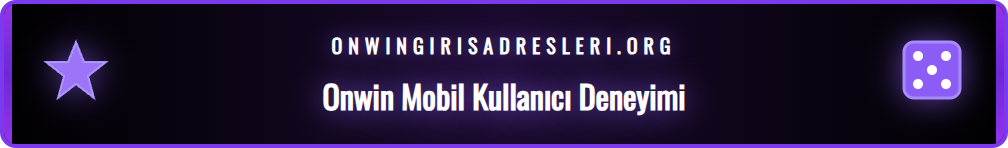 Akıllı telefon üzerinden Onwin mobil sitesine erişim sağlayan bir kullanıcı.